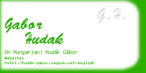 gabor hudak business card