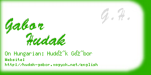 gabor hudak business card